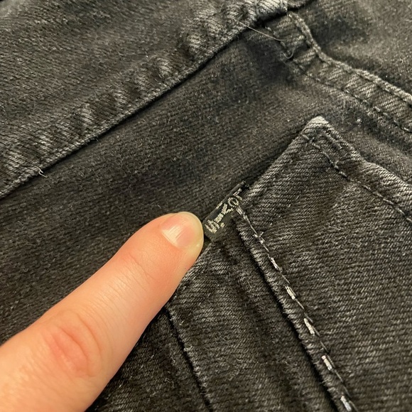 Levi’s 505 Straight Black Label Black Denim Mid Waist Jean - Picture 5 of 12